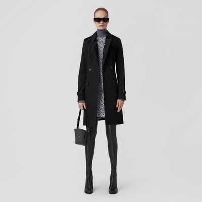 The Mid-length Chelsea Heritage Trench Coat Black - Women | Burberry® Official