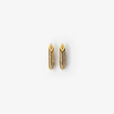 Hollow Spike Pavé Earrings in Gold/clear - Women | Burberry® Official