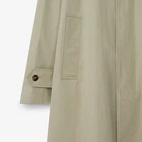 Long Gabardine Car Coat in Lichen - Men, Cotton | Burberry® Official