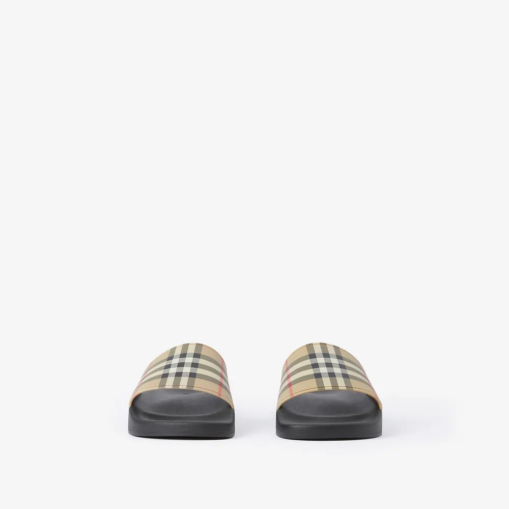 Check Slides in Archive beige - Women | Burberry® Official