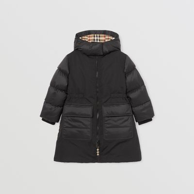 Horseferry Print Down-filled Puffer Coat Black | Burberry® Official