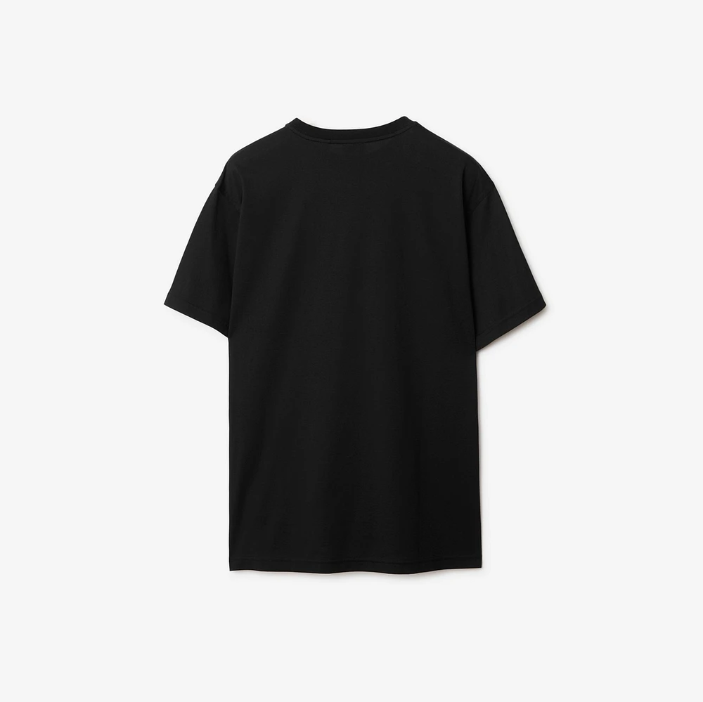Logo Cotton T-shirt in Black - Men | Burberry® Official