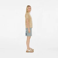 EKD Cotton T-shirt in Flax - Women | Burberry® Official