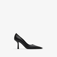 Leather Chisel Pumps in Black - Women | Burberry® Official