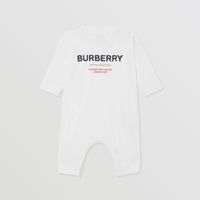 Horseferry Print Cotton Jumpsuit White - Children | Burberry® Official