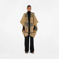 EKD Cashmere Hooded Cape in Archive beige | Burberry® Official