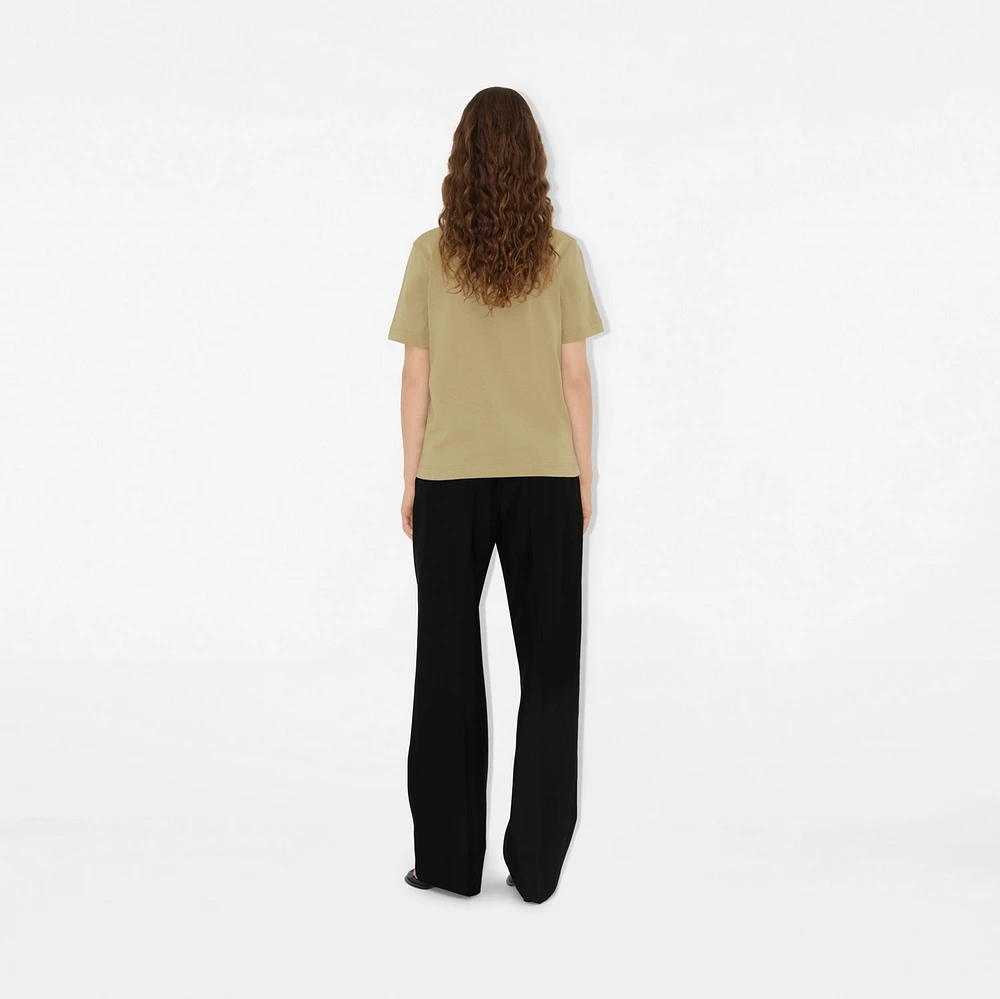 EKD Cotton T-shirt in Hunter - Women | Burberry® Official