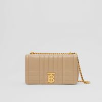 Quilted Leather Lola Bag in Oat Beige