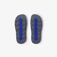 Embossed Check Dive Slides in Magnet - Men, Technical | Burberry® Official