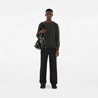 Medium Check Trench Tote in Black/calico - Men | Burberry® Official