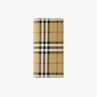 Check Continental Wallet in Archive beige - Men, Canvas | Burberry® Official