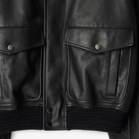 Leather Bomber Jacket in Black - Men | Burberry® Official
