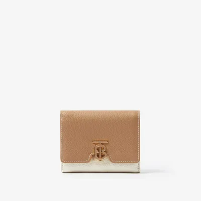 Grainy Leather TB Compact Wallet in Camel/archive beige/warm tan - Women | Burberry® Official