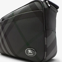 Slim Grid Crossbody Bag in Charcoal - Men, Nylon, Technical | Burberry® Official