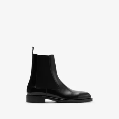 Leather Tux High Chelsea Boots​ in Black - Men | Burberry® Official