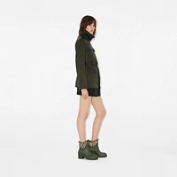 Rubber Marsh Stamp Heeled Low Boots​ in Loch - Women | Burberry® Official
