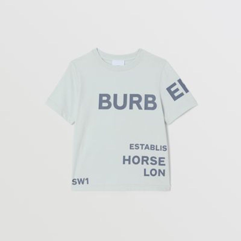 Horseferry Print Cotton T-shirt Sterling Grey - Boy | Burberry United States