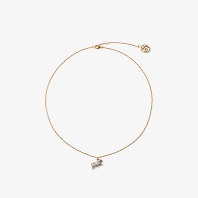 Sheep Charm Necklace​ in Gold/silver/clear - Women | Burberry® Official