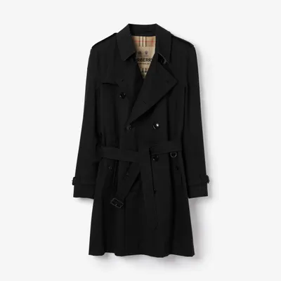 Mid-length Kensington Heritage Trench Coat Black - Men | Burberry® Official