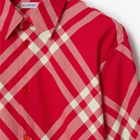 Check Cotton Shirt in Pillar - Men | Burberry® Official