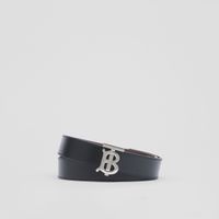 Reversible Leather TB Belt Black/tan/silver - Women | Burberry® Official