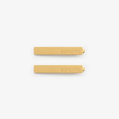 Logo Hair Clips in Gold | Burberry® Official
