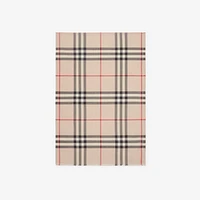 Check Wool Silk Scarf in Stone Beige | Burberry® Official