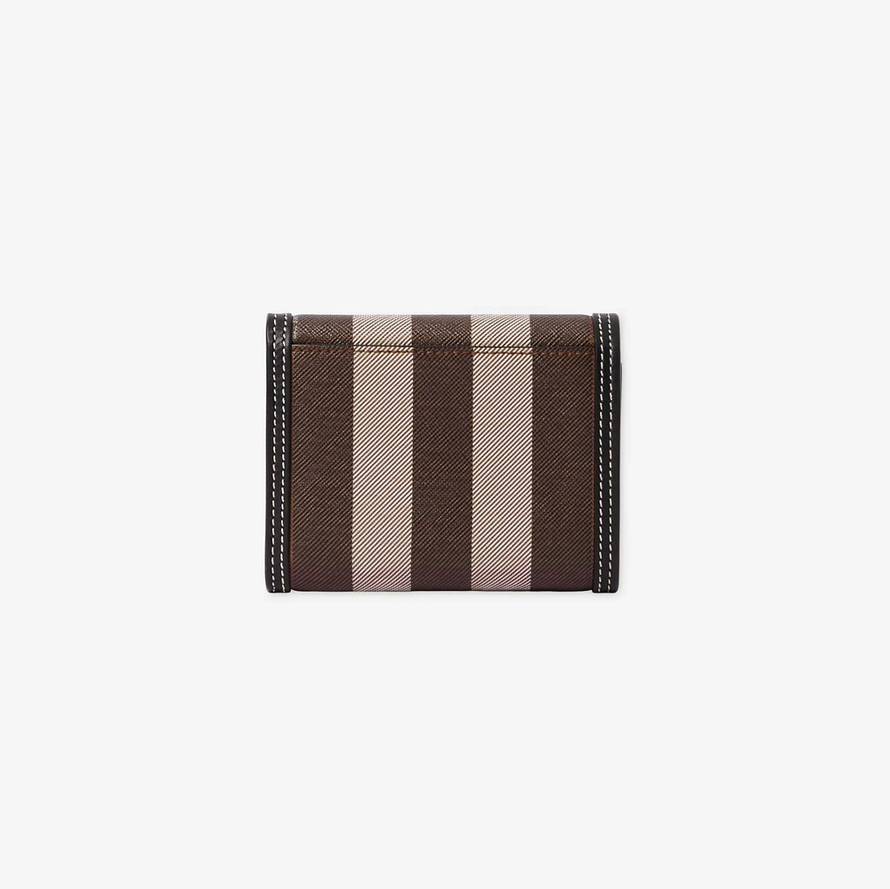 Small Check Folding Wallet in Dark birch brown - Women | Burberry® Official