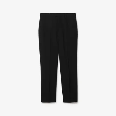 Wool Tailored Trousers in Black - Women | Burberry® Official