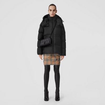 Detachable Hood Nylon Puffer Jacket Black - Women | Burberry® Official