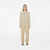 Check Label Cotton Jogging Pants in Nutmeg - Women | Burberry® Official