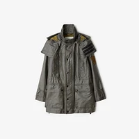 Bleached Cotton Parka in Oil - Women | Burberry® Official