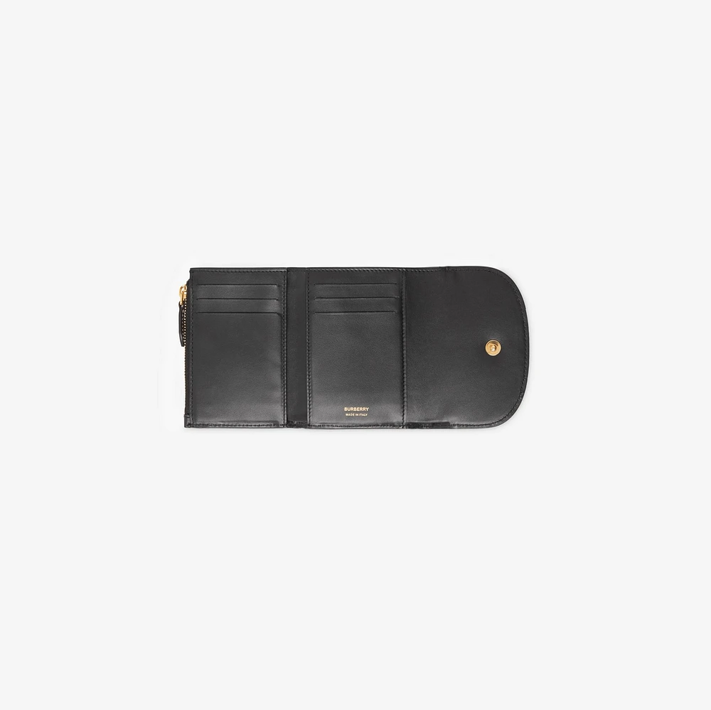Small Check Folding Wallet in Dark birch brown - Women | Burberry® Official