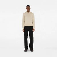 Check Label Wool Sweater in Nutmeg - Men | Burberry® Official