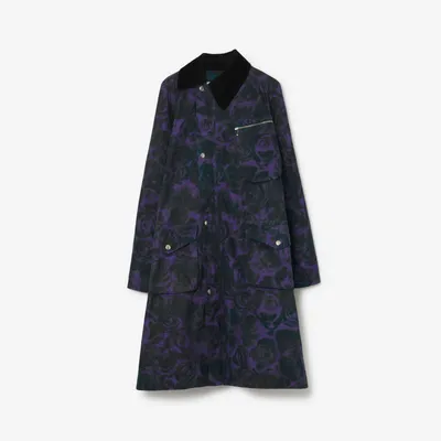 Rose Waxed Cotton Car Coat in Vine - Women | Burberry® Official