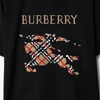 Cross Stitch EKD​ Cotton T-shirt in Black - Men | Burberry® Official