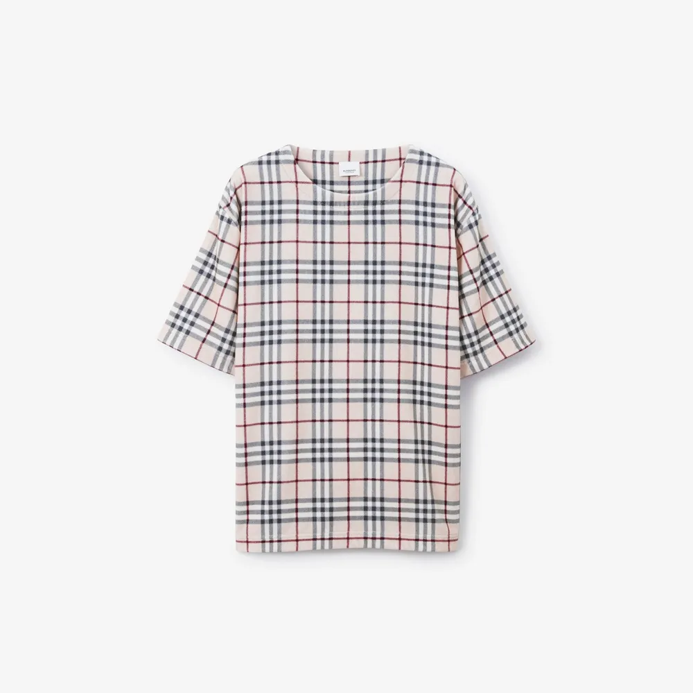 Oversized Check Towelling T-shirt