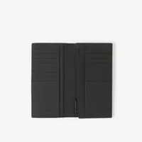 Grainy Leather TB Money Clip Wallet in Black - Men