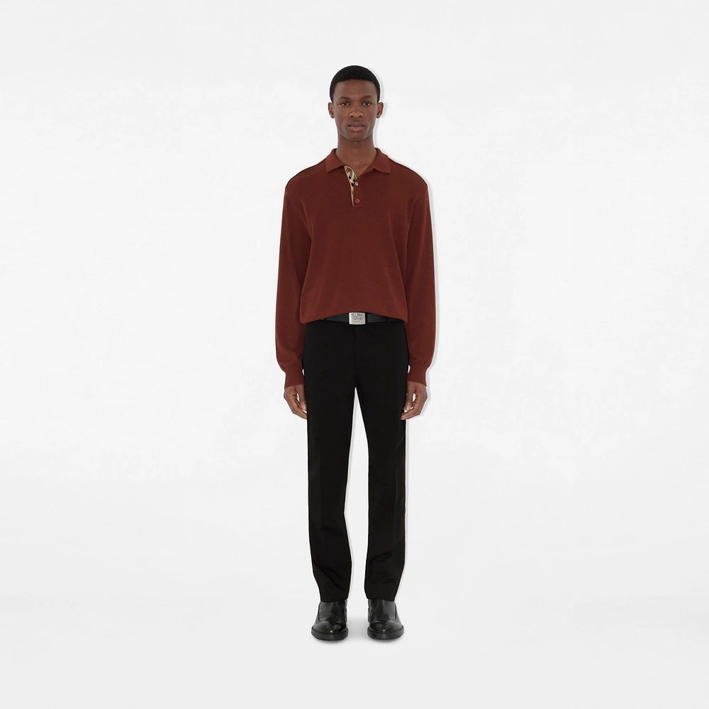 Cotton Chinos in Black - Men | Burberry® Official