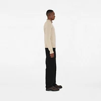 Check Label Wool Sweater in Nutmeg - Men | Burberry® Official