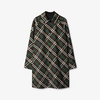 Long Reversible Gabardine Car Coat in Black - Men, Cotton | Burberry® Official