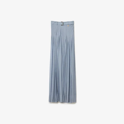 Pleated Crepe Jersey Maxi Skirt in Gale - Women | Burberry® Official