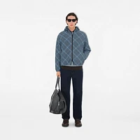 Reversible Check Hooded Jacket in Pewter - Men | Burberry® Official