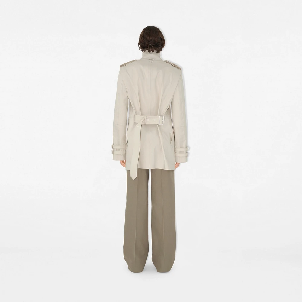 Bonded Cotton Trench Jacket in Sail - Men | Burberry® Official