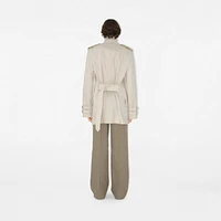 Bonded Cotton Trench Jacket in Sail - Men | Burberry® Official
