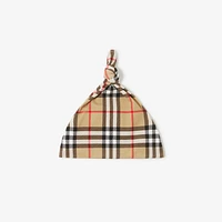 Check Cotton Two-piece Baby Gift Set in Archive beige - Children | Burberry® Official