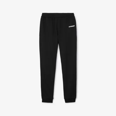 Cotton Jogging Pants in Black - Men | Burberry® Official