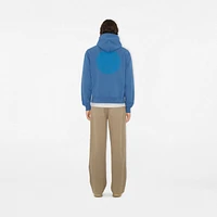 EKD Badge Cotton Hoodie in Pool - Men | Burberry® Official