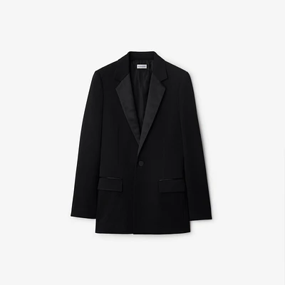 Wool Tuxedo Jacket in Black - Women | Burberry® Official
