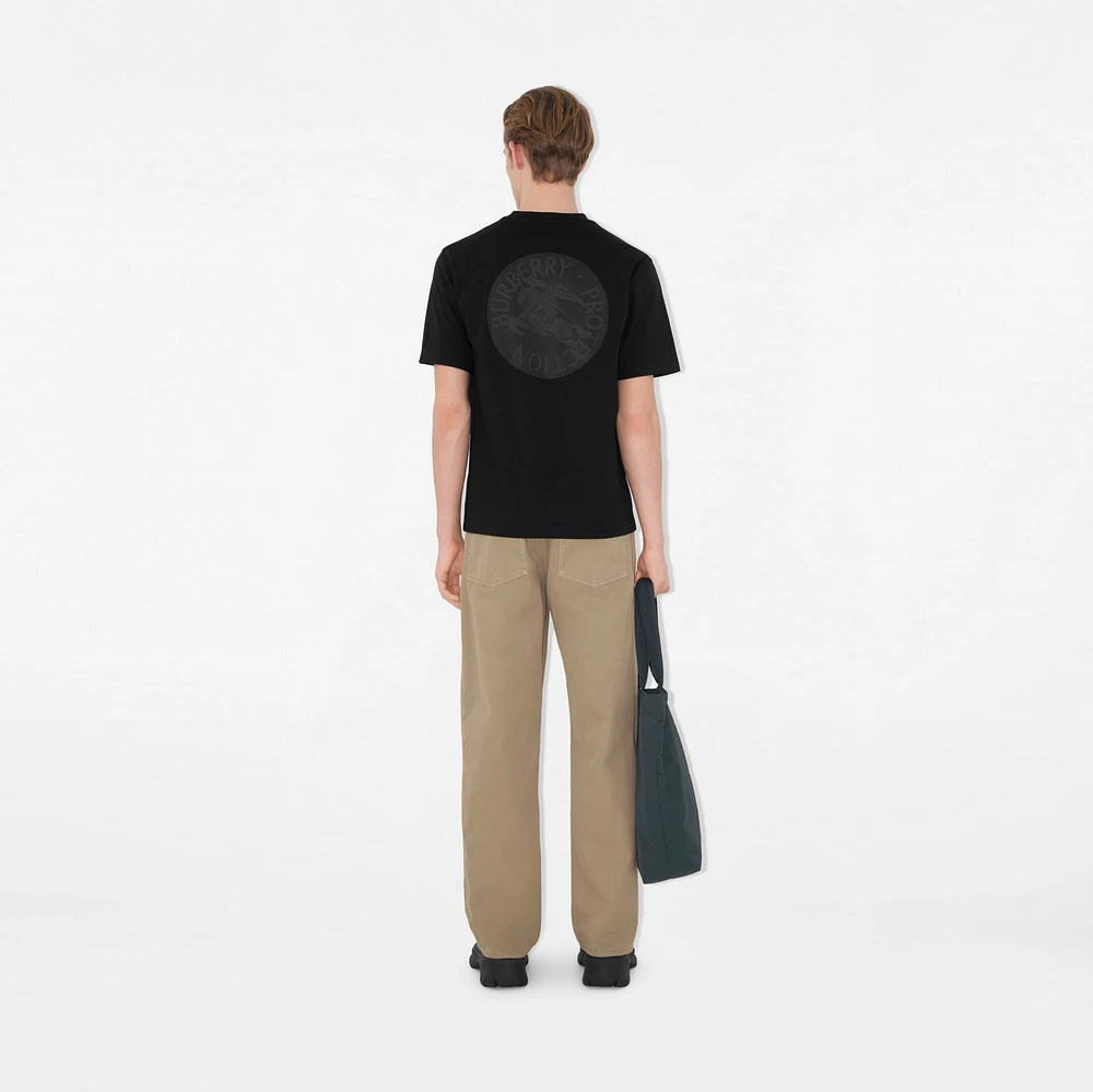 EKD Badge Cotton T-shirt in Black - Men | Burberry® Official